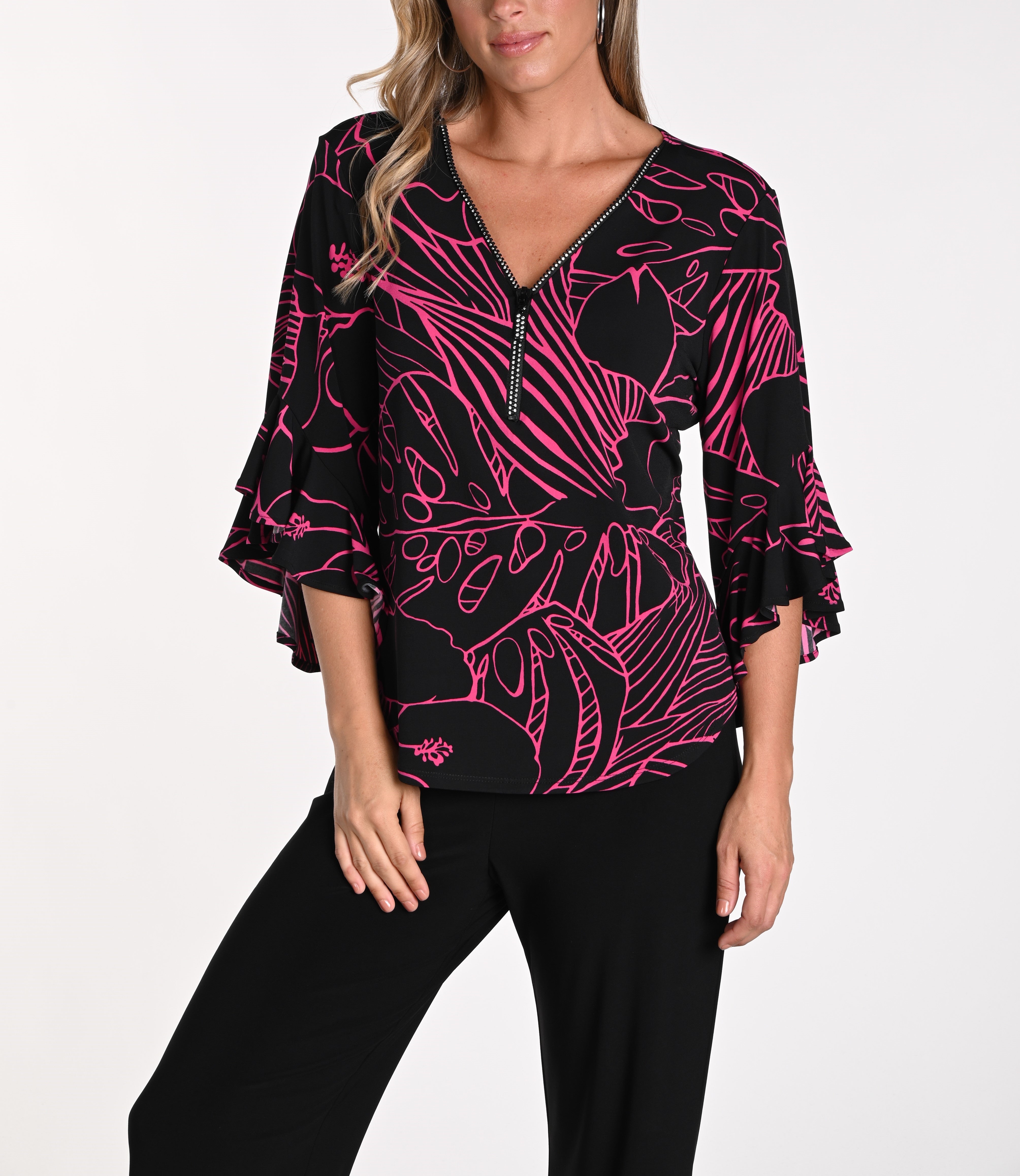 Frank Lyman Knit Ivory Top Style 226128 main image 0