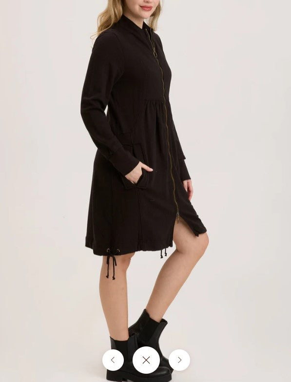 Wearables By XCVI - Fleece Funnel-Neck Longcoat | Wearables By