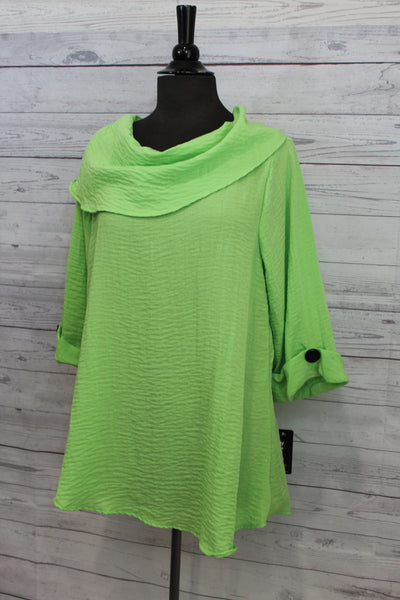 Yushi Clothing - 3/4 Sleeve Cowl Neck Tunic 12 Colors BEST SELLER - Shopboutiquekarma