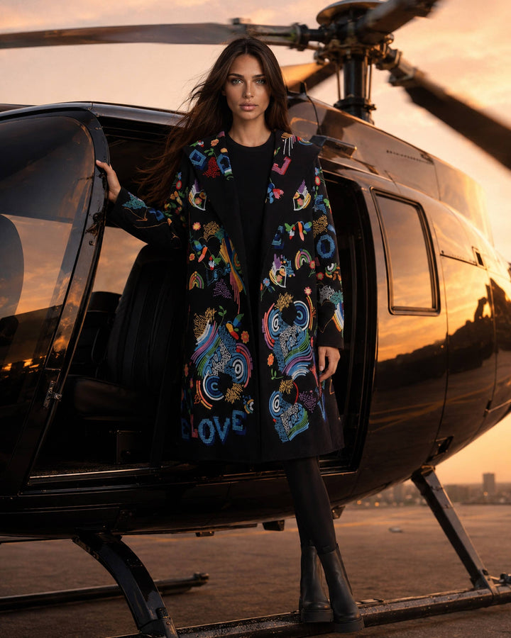 Adore Embroidered Love Hooded Jacket lifestyle