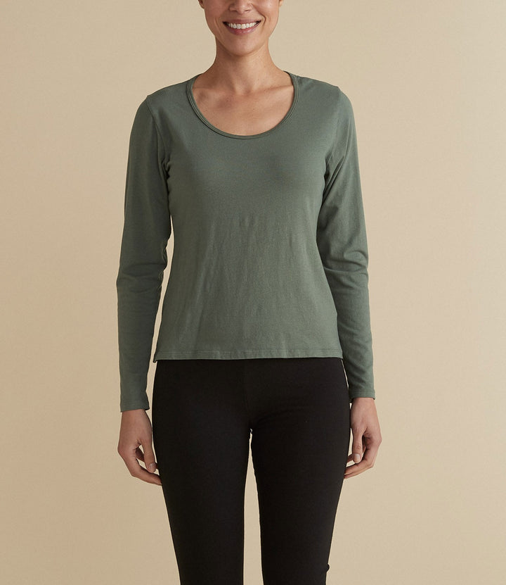 Cut Loose Cotton Stretch - L/S Sleeve Scoop Neck 20 Colors (Special Order)