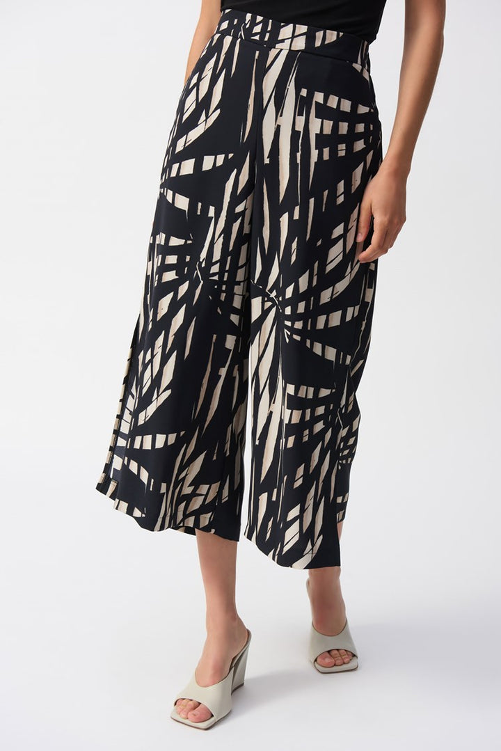 Joseph Ribkoff - Woven Tropical Print Culotte Pants