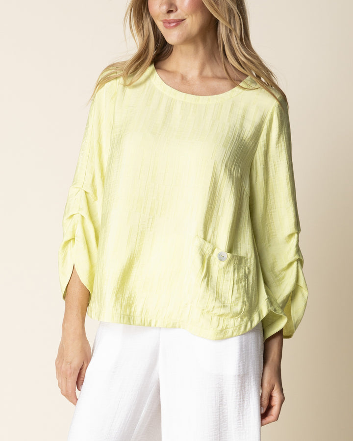 Habitat Clothing - Whisper Jacquard Rayon Pleat Top FINAL SALE ITEM