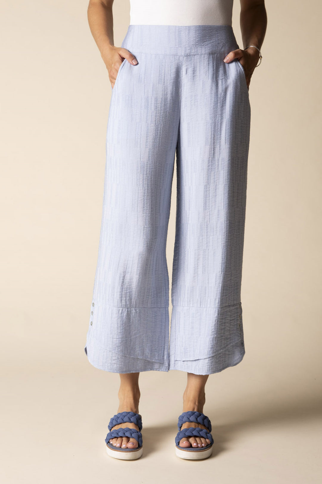Habitat Pants - Whisper Jacquard Rayon Crop Pant FINAL SALE ITEM