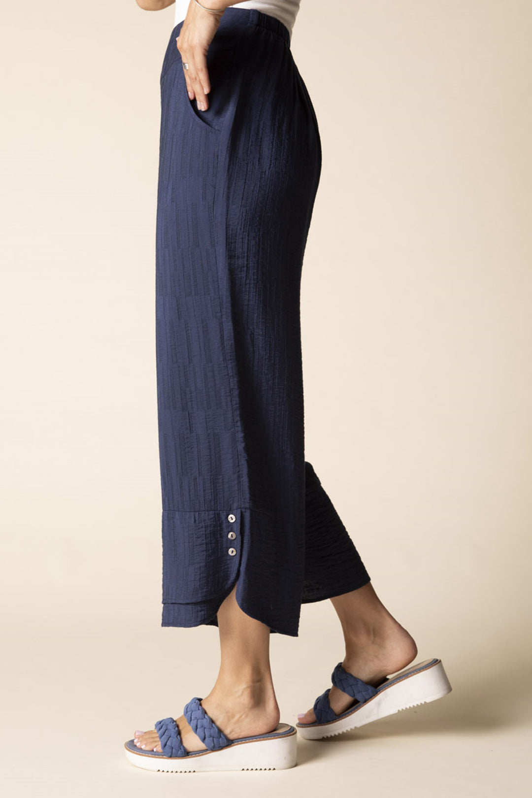 Habitat Pants - Whisper Jacquard Rayon Crop Pant FINAL SALE ITEM