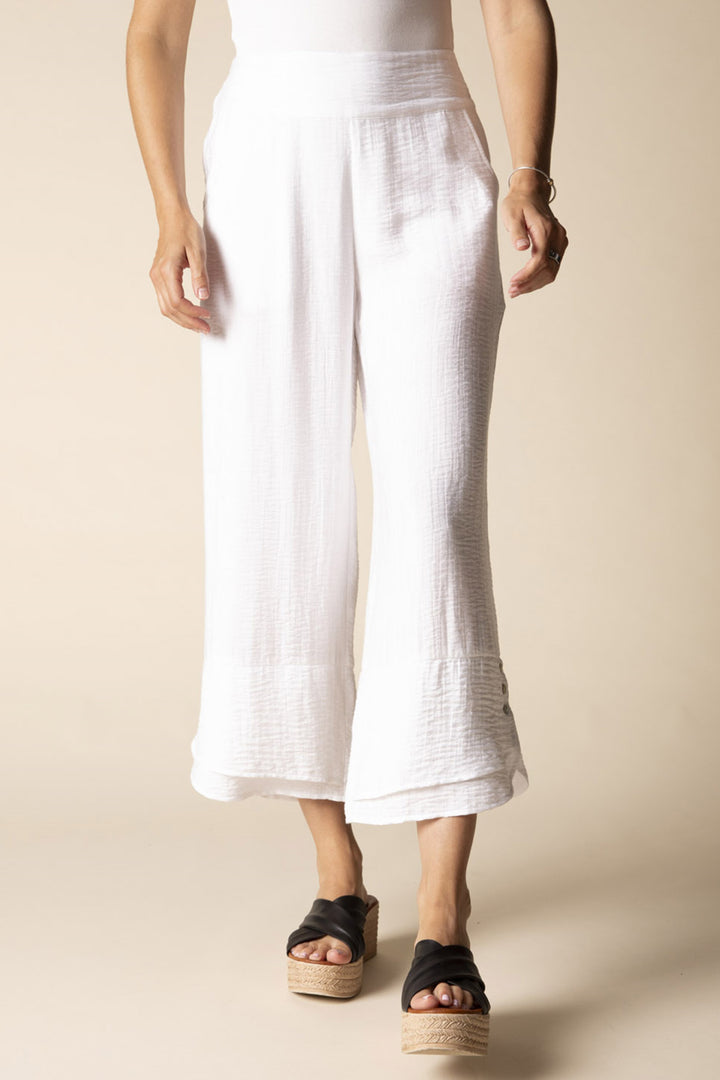 Habitat Pants - Whisper Jacquard Rayon Crop Pant FINAL SALE ITEM