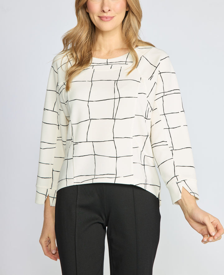 Olivia By Habitat - FEATHERLUX KNIT PRNT PULLOVER