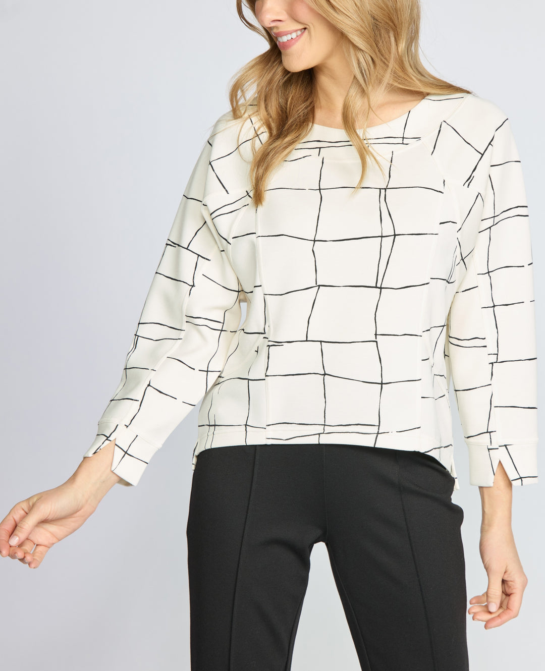 Olivia By Habitat - FEATHERLUX KNIT PRNT PULLOVER