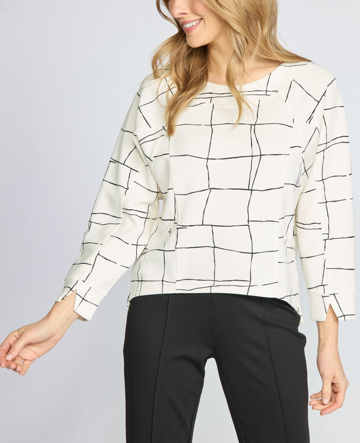 Olivia By Habitat - FEATHERLUX KNIT PRNT PULLOVER