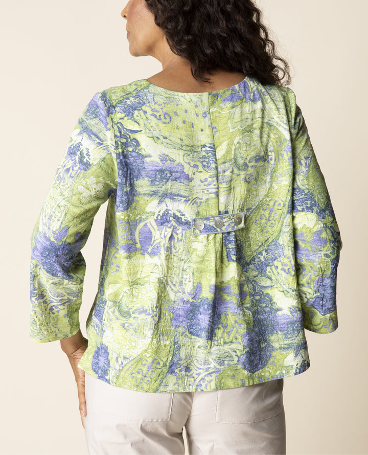 Habitat Tops - Destination Unknown Pleat Back Pullover FINAL SALE ITEM