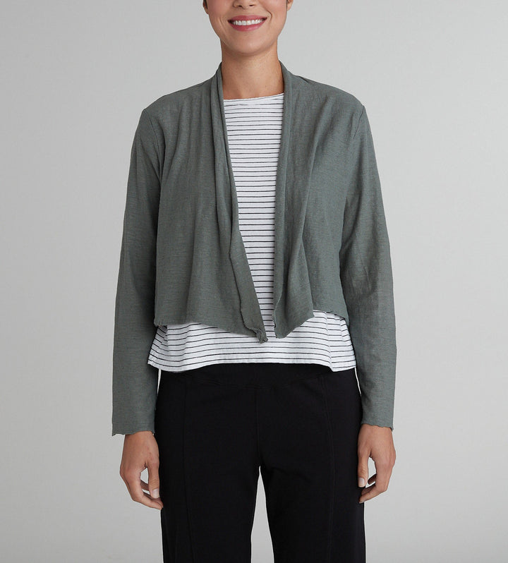 Cut Loose Linen Cotton Jersey - Cropped Cardigan 20 COLORS (Special Order)