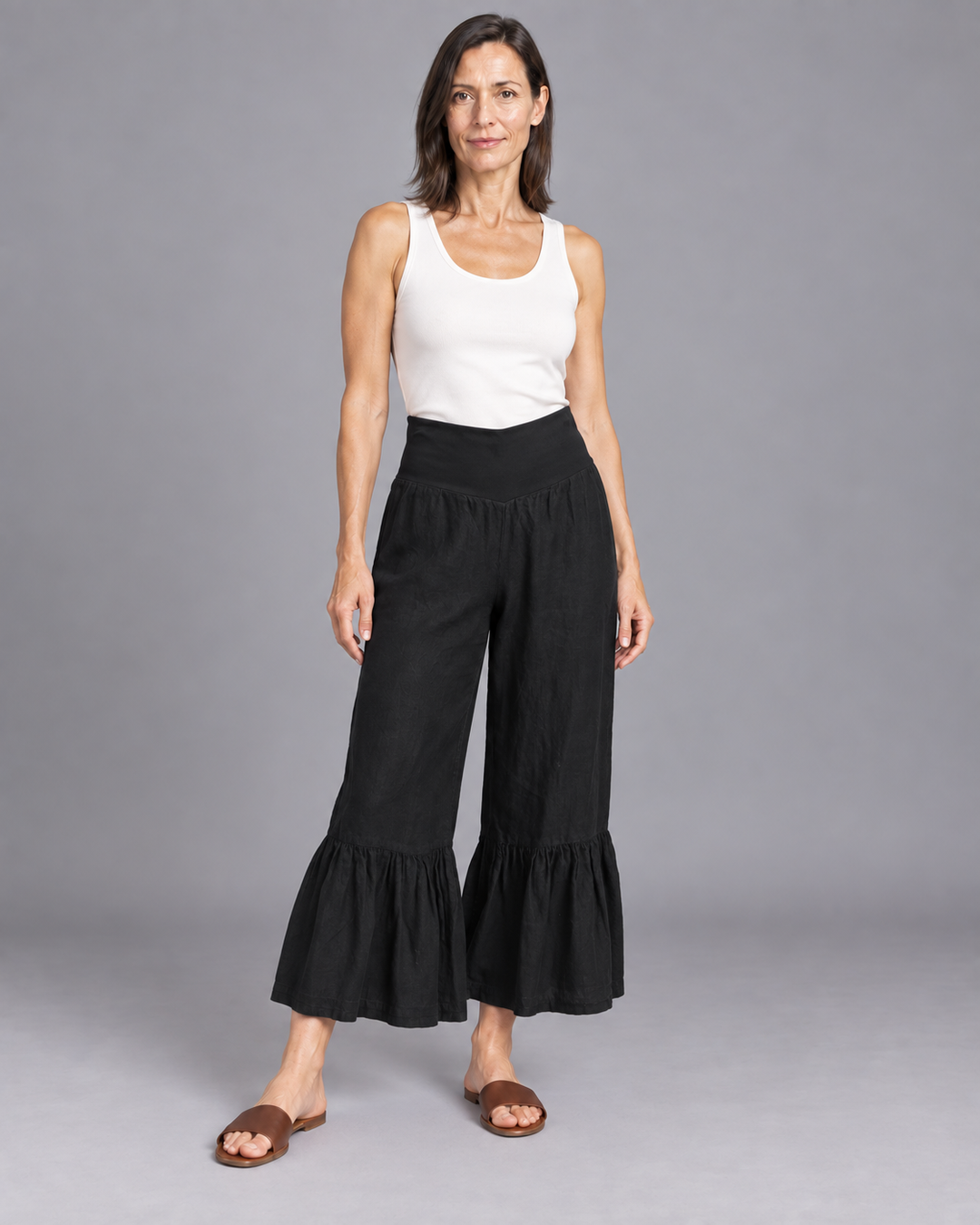 Bryn Walker Light Linen - Ruffle Pant