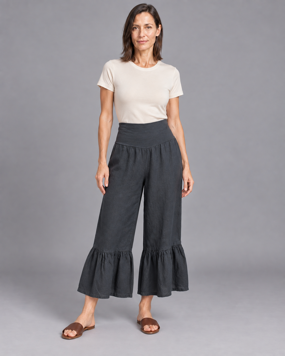 Bryn Walker Light Linen - Ruffle Pant