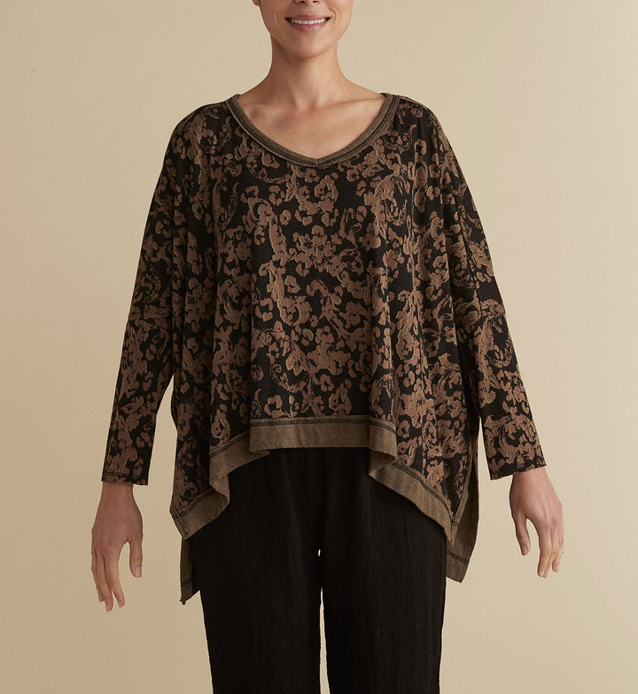 Cut Loose Floral Jacquard - One Size Deep V 20 Colors ( Special Order )