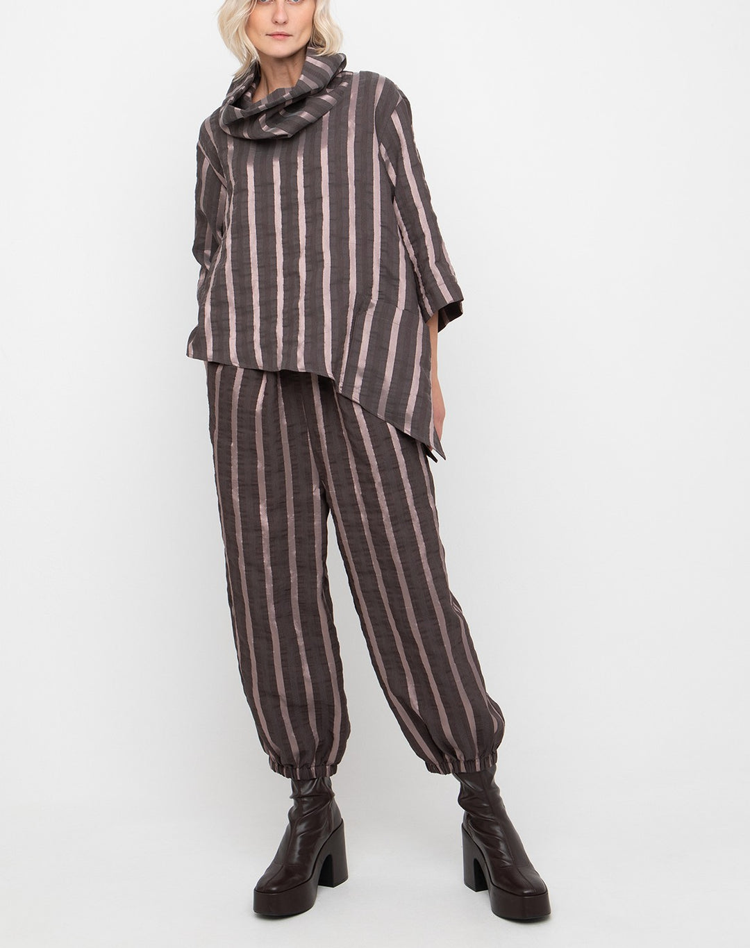 Ozai N Ku - Stripe Lantern Pant