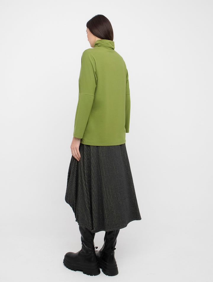 Ozai N Ku - Frayed-Seam Cowl Neck Top