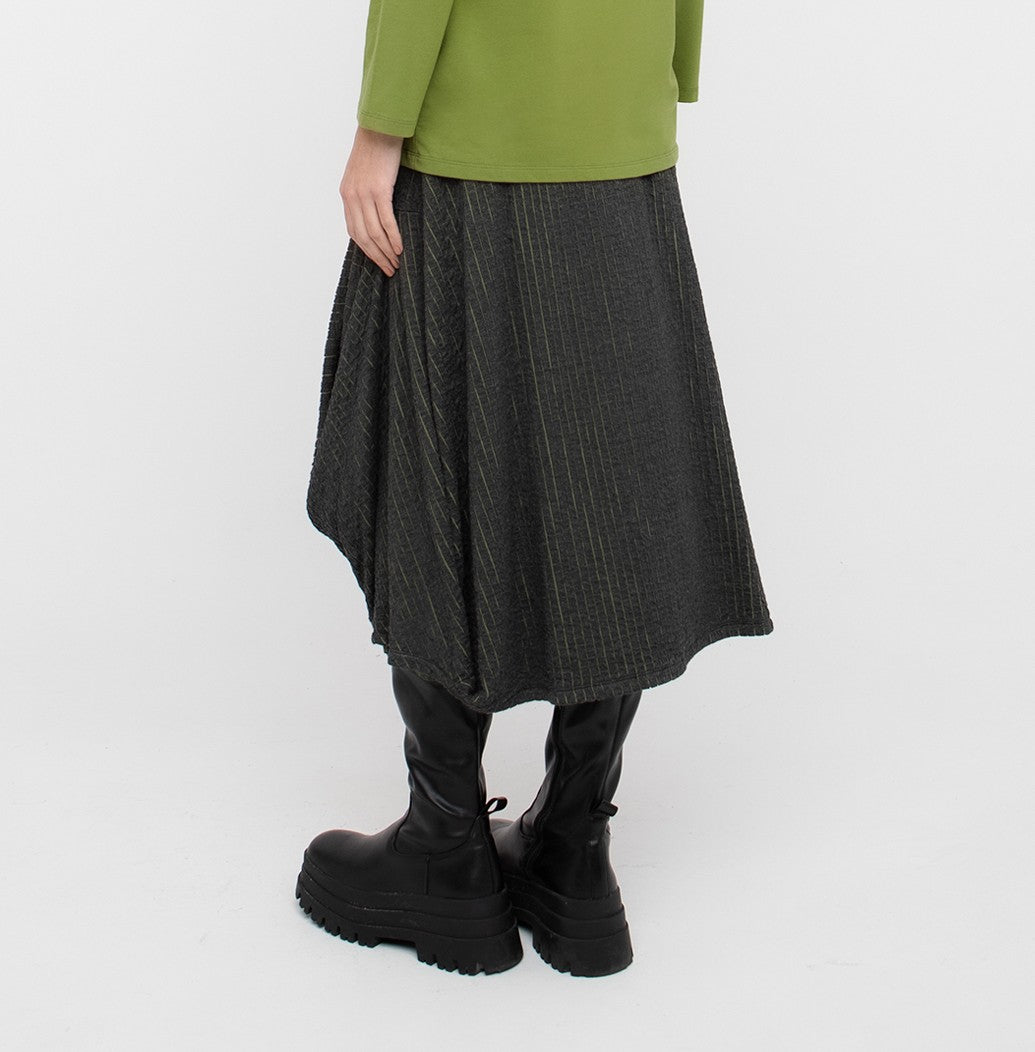 Ozai N Ku - Draped Patchwork Midi Skirt