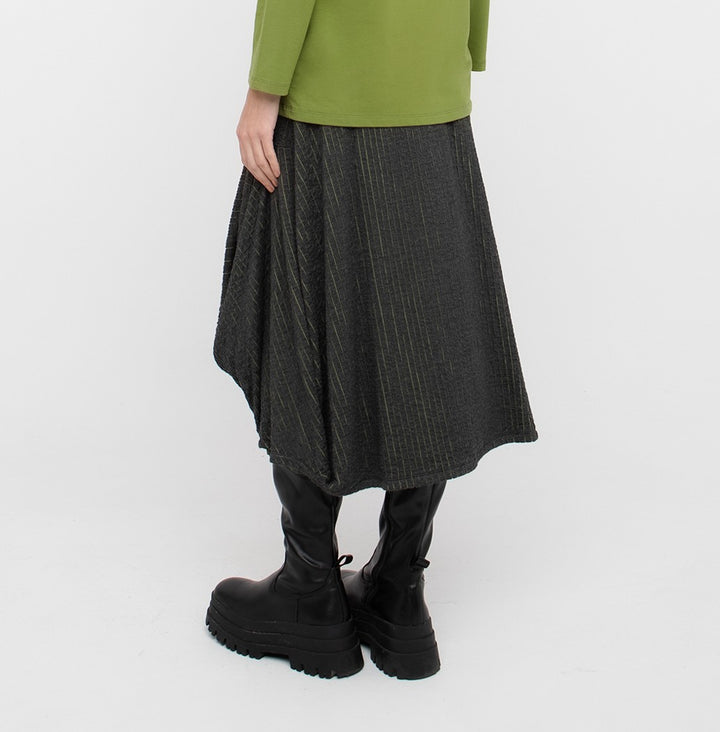 Ozai N Ku - Draped Patchwork Midi Skirt