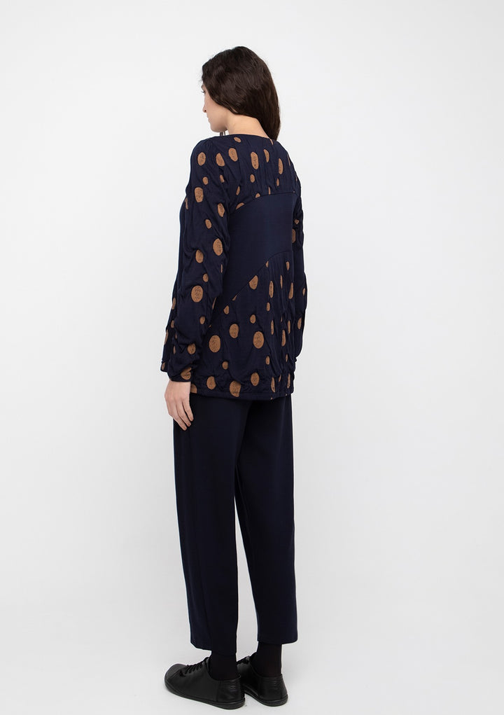 Ozai N Ku - Dot Color-Block Tunic Top