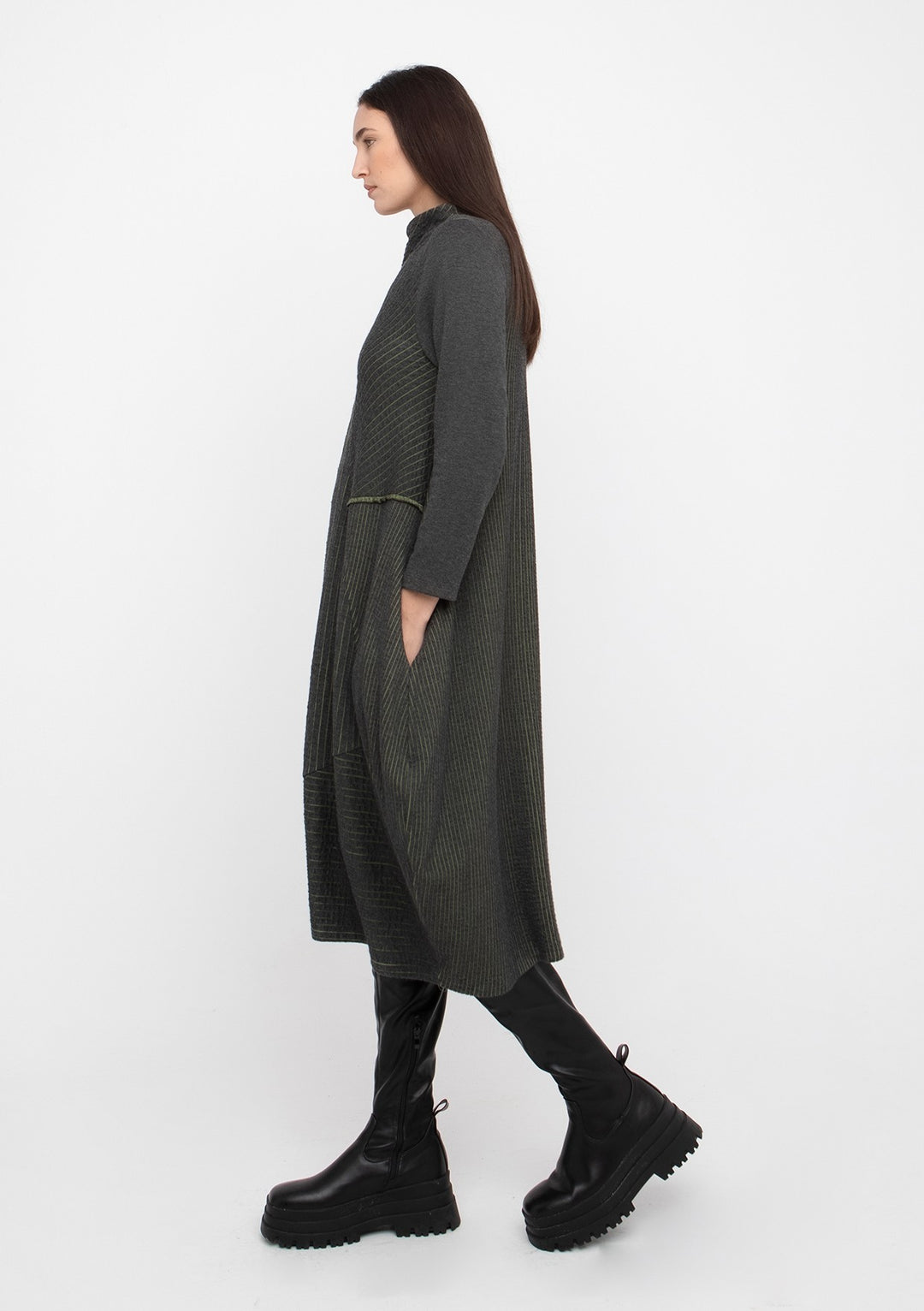 Ozai N Ku - Sculptural Patchwork Midi Dress