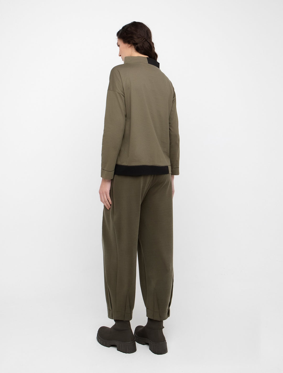 Ozai N Ku - Abstract Sketch Mock-Neck Top
