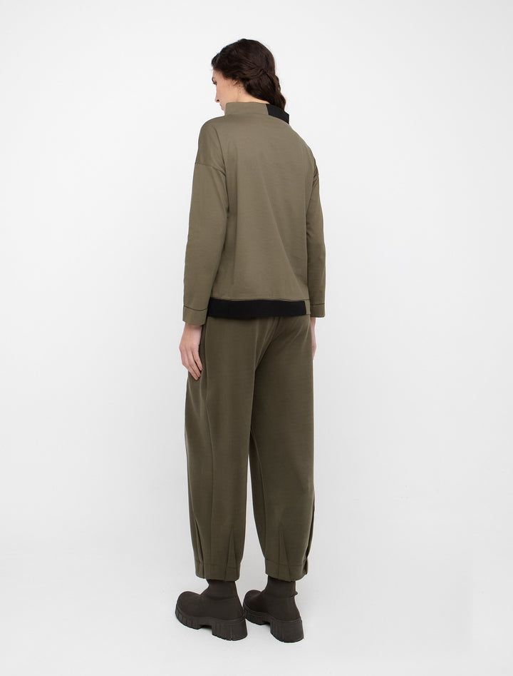 Ozai N Ku - Abstract Sketch Mock-Neck Top