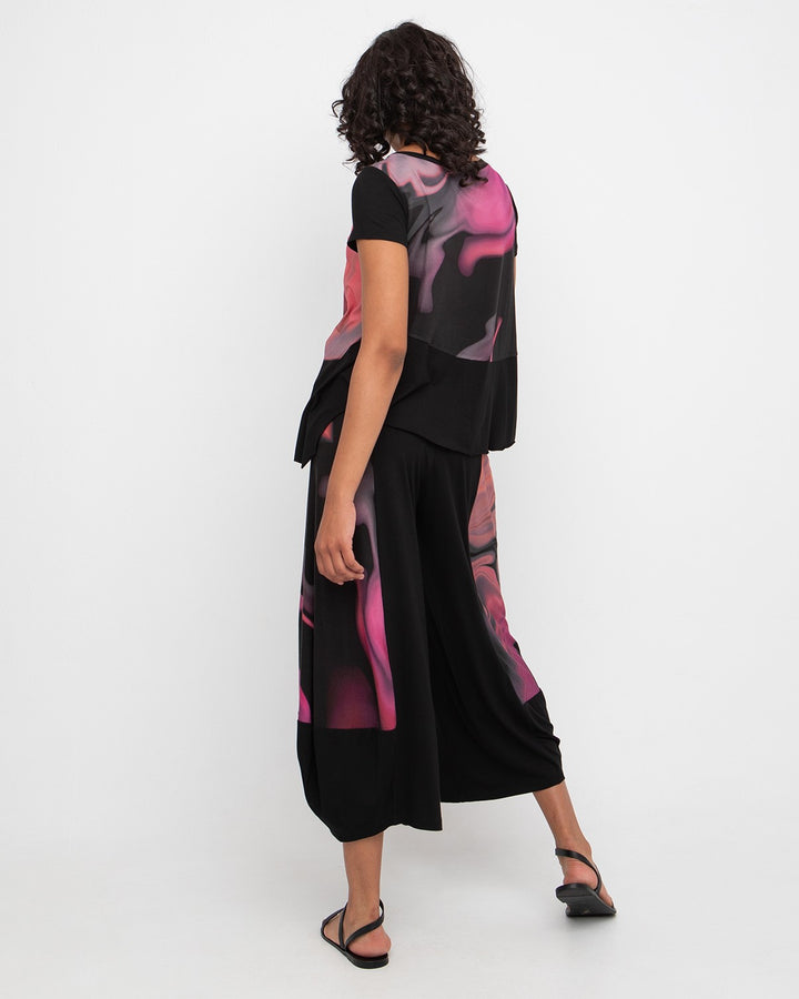 Ozai N Ku Go Go Reversible Tee, Rose Swirl FINAL SALE ITEM