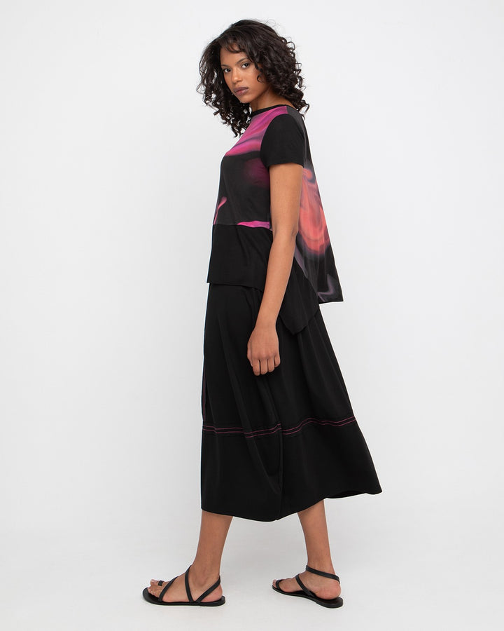 Ozai N Ku Go Go Reversible Tee, Rose Swirl FINAL SALE ITEM