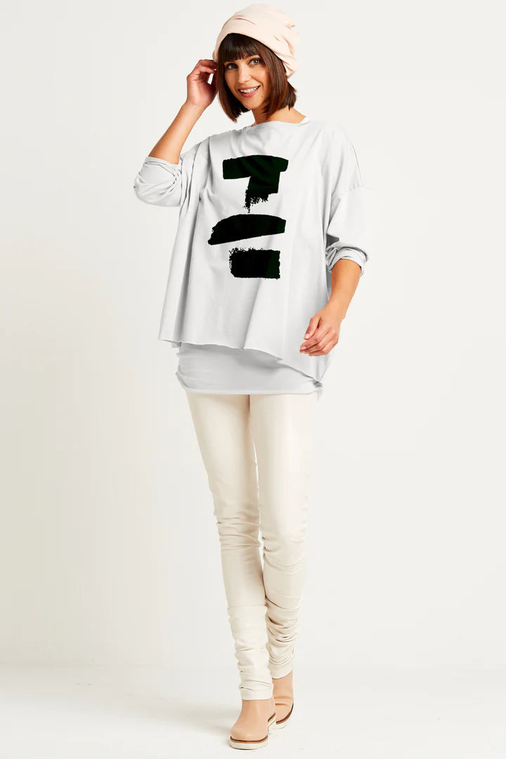 Planet By Lauren G - Pima Cotton Balance Luxury Boxy T