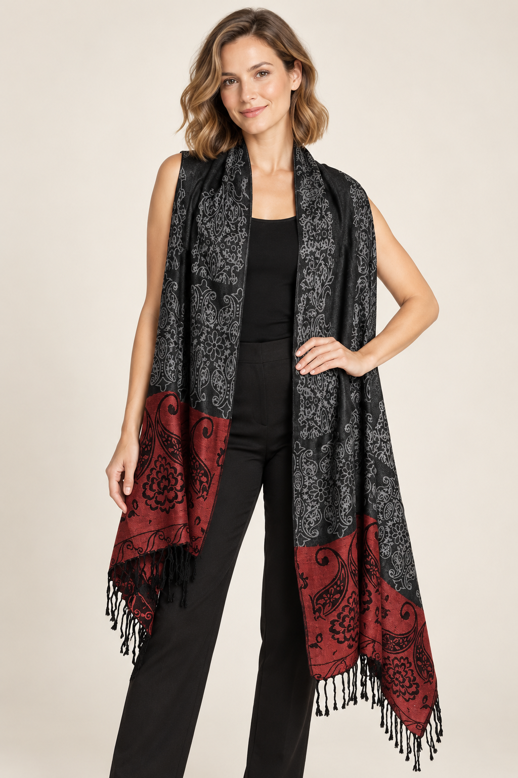 Heritage Paisley Reversible Pashmina Wrap