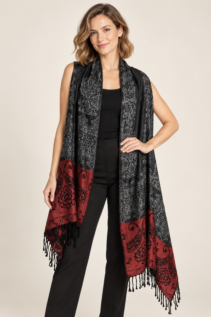 Heritage Paisley Reversible Pashmina Wrap