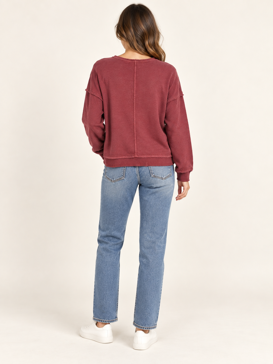 Wearables By XCVI - Cirilla Crepe-Knit Pullover