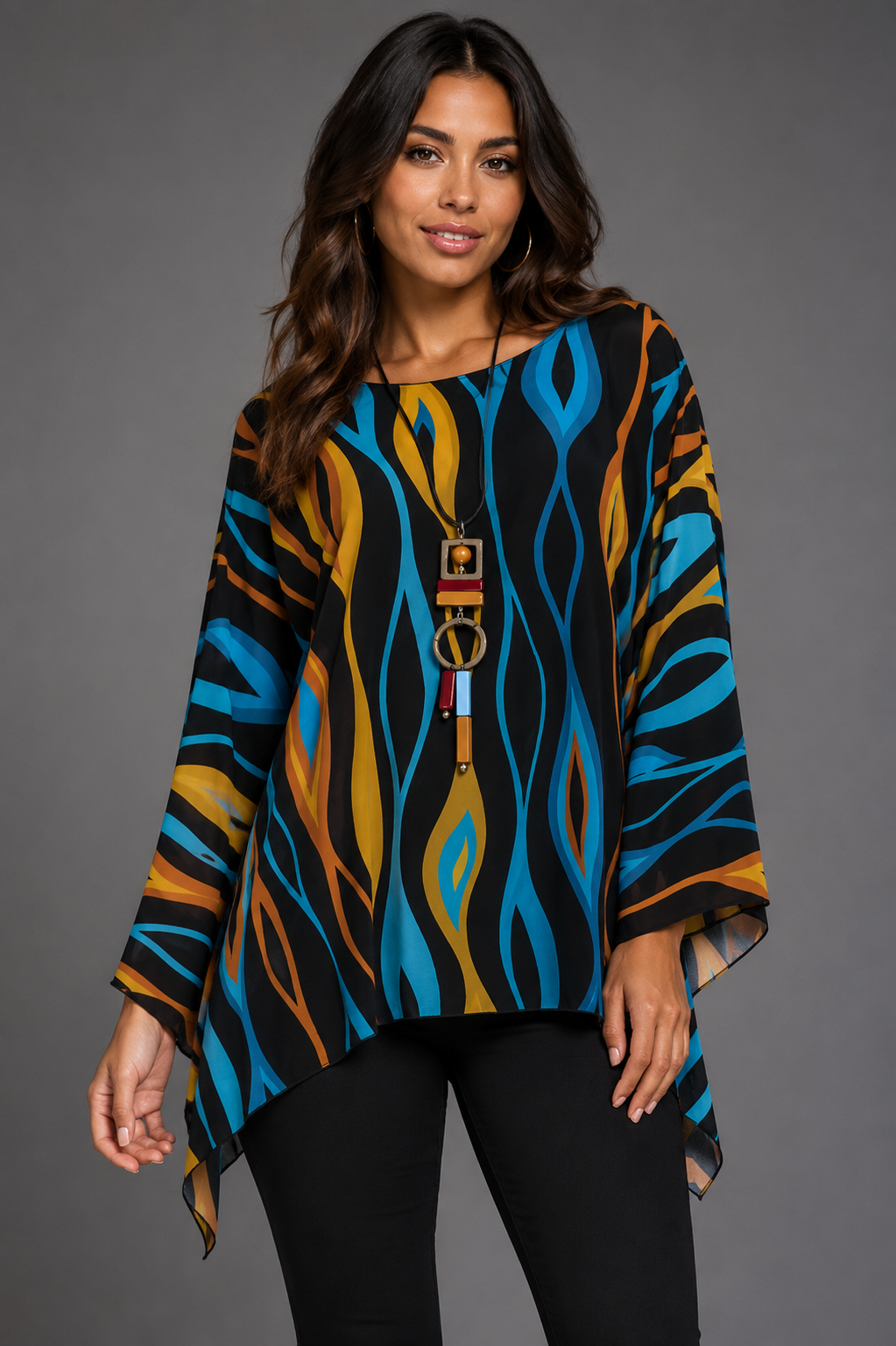 Lior Clothing - One Size Tunic Wave Multi