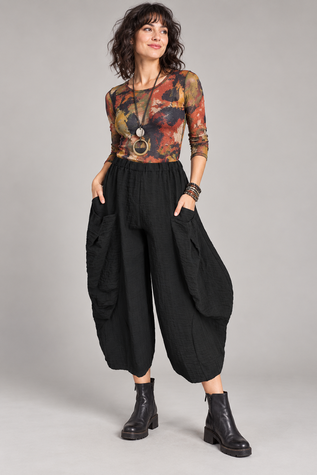Eleven Stitch by Gerties Double Pocket Pant in Black