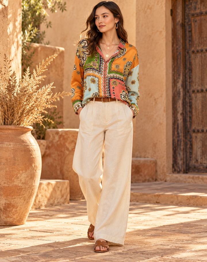 Johnny Was - THE AUDREY BUTTON UP SHIRT WITH HIDDEN PLACKET