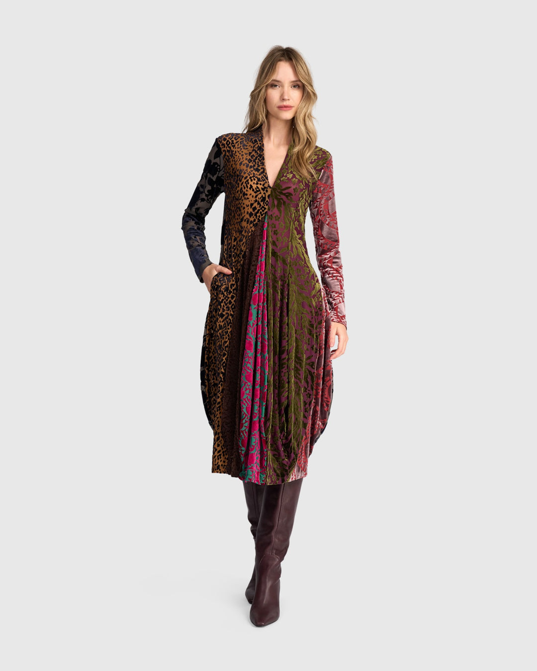 Alembika Dress - Tapestry Cocoon Dress, Jewel Multi