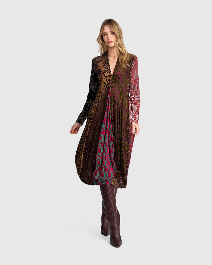 Alembika Dress - Tapestry Cocoon Dress, Jewel Multi