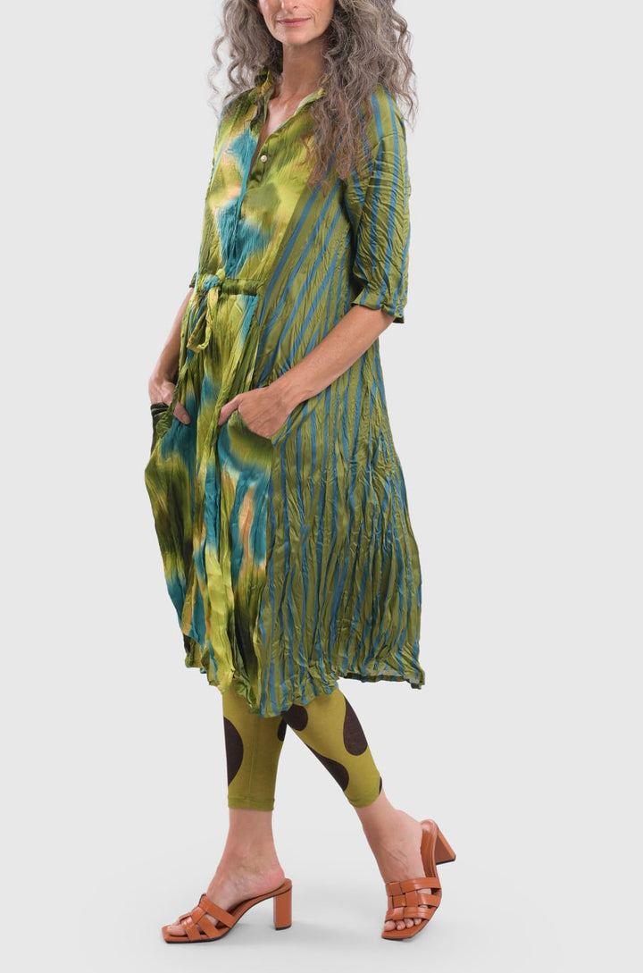 Alembika Clothing- Satin Crush Shirt Dress