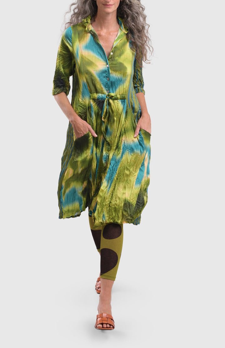 Alembika Clothing- Satin Crush Shirt Dress