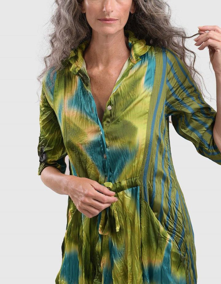 Alembika Clothing- Satin Crush Shirt Dress