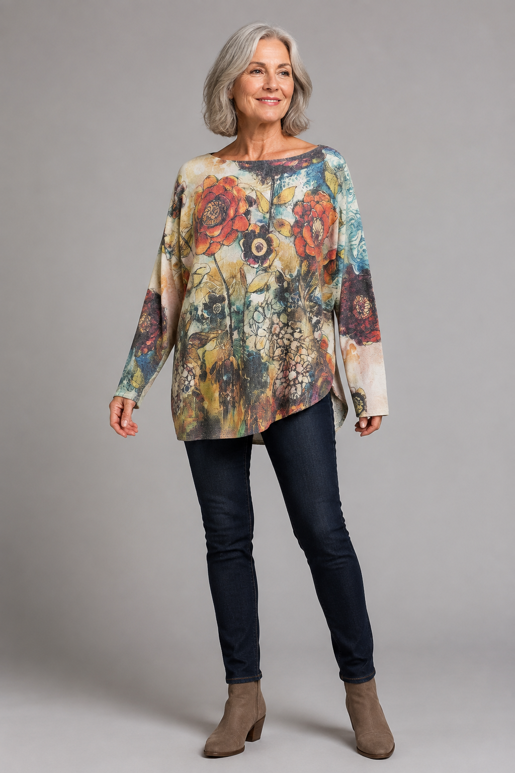 Boutique Karma - Watercolor Garden Tunic