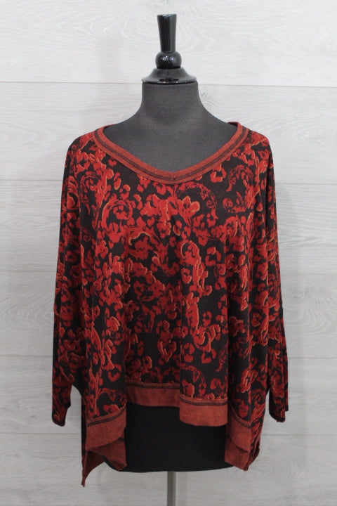 Cut Loose Floral Jacquard - One Size Deep V