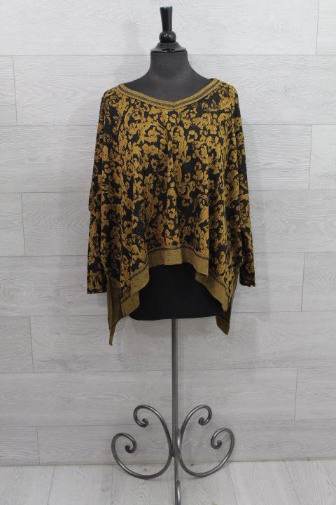 Cut Loose Floral Jacquard - One Size Deep V FINAL SALE ITEM