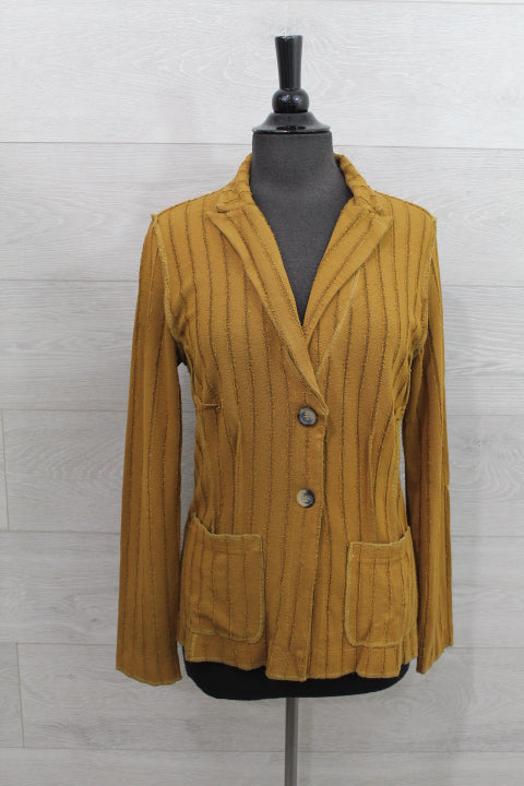 Cut Loose Frayed Stripe - Fitted Blazer FINAL SALE ITEM