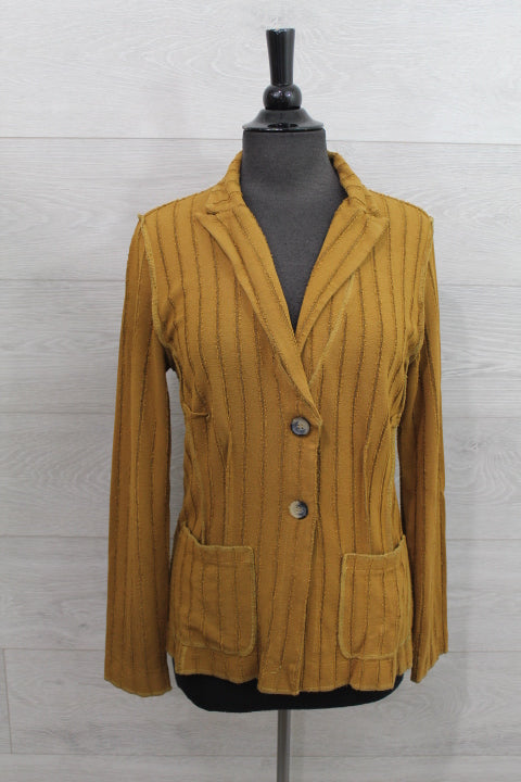 Cut Loose Frayed Stripe - Fitted Blazer FINAL SALE ITEM