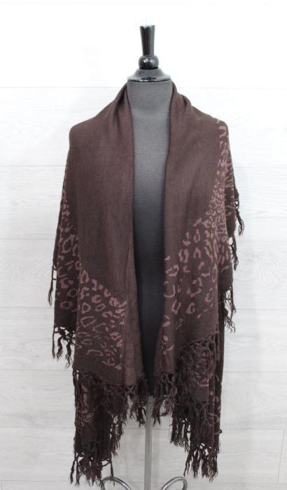 Sleeveless Fringed Shawl