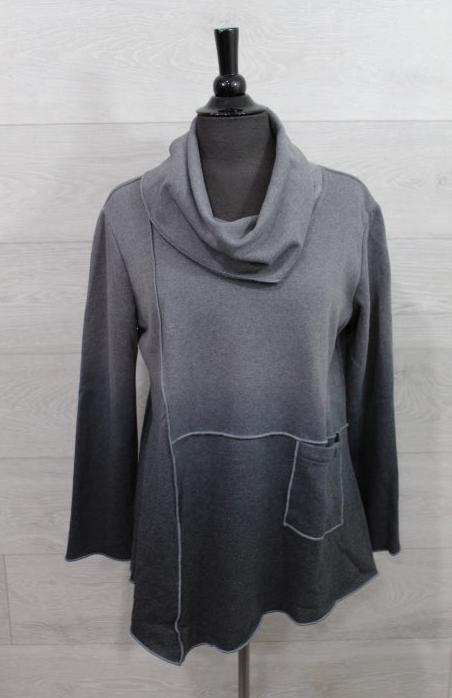 Focus Clothing - Fleece Terry Mock Neck Tunic FINAL SALE ITEM