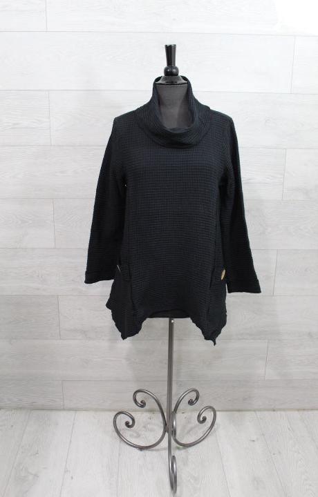 Focus Clothing - Feather Waffle Mock Neck Merrow Tunic FINAL SALE ITEM