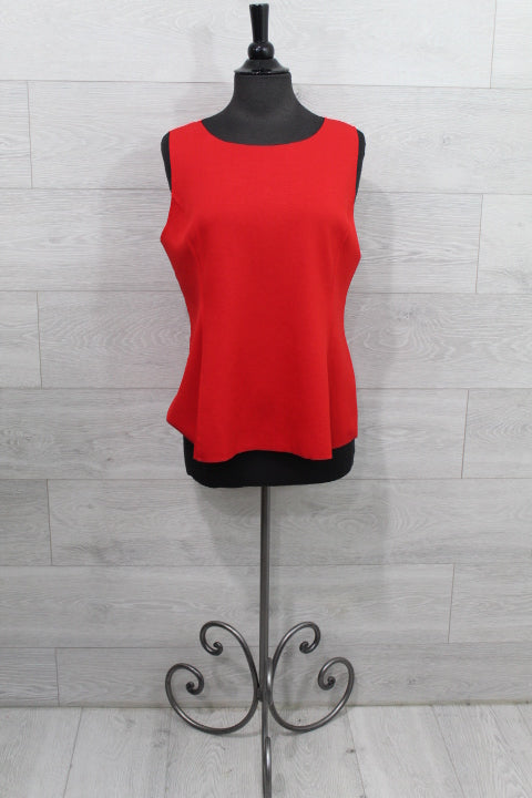 IC Collection - CUT EDGE CONTRAST TOP STITCH SLEEVELESS TOP