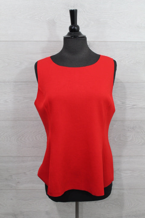 IC Collection - CUT EDGE CONTRAST TOP STITCH SLEEVELESS TOP